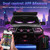 2Pcs Sync Devil Led Eyes for Car Windshield, 23.4"X 4.7" Ojos Led para Carro Lights for Truck, Programmable Full Color Animated Matrix Panel, Electra Eyes, Smart App & Remote Control