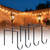 FIZZBOP Adjustable Outdoor Light Hooks, 4pcs No Drill Metal Hangers for 6-11 Inch Concrete Wall Cinder Block Fences Brick Walls Hangers Outside Hanging Rope Lights Cable Cord Holders Organizer