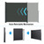 175" x 72.5" Retractable Side Awning,Waterproof & UV-Resistant,Folding Privacy Screen Room Divider Roll Up Balcony（Gray）