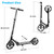 Scooters for Kids 8-12, Teens & Adults - Lightweight, Foldable, 8-Inch Big Wheels, Hand Brake & Bell, 4 Adjustable Height Levels, 240 lbs Max Load - Perfect for School, Campus and Park Rides Black