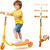 Kick Scooter for Kids Ages 3-7, LED Light Up 3 Wheels,Adjustable Handlebar Height,Long Anti-Slip Deck,Heavy Duty Metal Scooters for Boys Girls Age 3-5 5-7, up to 110 Lbs