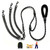 LEOSASA No Tangle Leash for 3 Dogs, 3-in-1 Leash with 360° Swivel & Shock Absorbing Bungee, Padded Handle No Tangle Walking Lead for Large Medium Small Dog