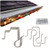 EGWQE3D 60 Pack Gutter Clips for Hanging Outdoor Lights Gutter Guards Light Clips Outdoor Halloween Christmas Lights Stainless Steel Gutter Hooks