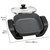 SugarWhisk 8-inch Ceramic Coated Electric Skillet with Lid, Non Stick Skillet Griddle Pan Electric, Rapid Heat Up, 650W, Breakfast Skillet, Kitchen Appliances for Cooking, Graphite