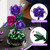 HiWEEGO 3.6MM Flowers Building Set with LED Light & Cover for Women Girls