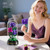 HiWEEGO 3.6MM Flowers Building Set with LED Light & Cover for Women Girls