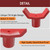 ForoGore Red Bottle Jack Adapter for 12t Jack