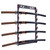 WodGod 8 Tier Sword Stand, Wooden Sword Holder Wall Mount,Premium Wooden Katana Holder, Red Velvet Padded Katana Stand