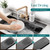 Eormoe Kitchen Sink Faucet Mat - 15.7in Diatomite Sink Protectors for Kitchen Sink, Stone Sink Splash Guard for Kitchen Counter Sink Accessories (Dark Grey, 15.7'' x 3.9'')