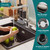 Eormoe Kitchen Sink Faucet Mat - 15.7in Diatomite Sink Protectors for Kitchen Sink, Stone Sink Splash Guard for Kitchen Counter Sink Accessories (Dark Grey, 15.7'' x 3.9'')