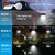 Peasur Solar Motion Sensor Outdoor Lights 1Pack, 138 LED,Brown-Cool White