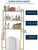 Chilihuala 3-Tier Over Toilet Storage, Anti-Tilt, 64" H, Gold