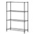 BestOffice | 4-Tier Wire Shelf | 36" x 14" x 54" | Black