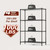 BestOffice | 4-Tier Wire Shelf | 36" x 14" x 54" | Black