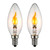 XIAOKALAMI E14 Flickering Flame Candle Bulb C35/Type B 2W 1800K Warm Decor Light 2-Pack