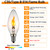XIAOKALAMI E14 Flickering Flame Candle Bulb C35/Type B 2W 1800K Warm Decor Light 2-Pack