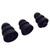 6 Pairs Triple Flange Ear Tips Triple Flange Earbud Replacement Tip Compatible with Most Earbuds Diameter 4mm - 5mm in-Ear Earphones, S/M/L(Black) 431B6P