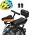 OUSEXI Bike Rear Seat for Kids with Backrest, Bicycle Child Seat with Safety Handrails, Foot Pegs & Soft Padded Cushion, Universal Bicycle Rear Seat Rack for Children Age 5 up