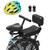 OUSEXI Bike Rear Seat for Kids with Backrest, Bicycle Child Seat with Safety Handrails, Foot Pegs & Soft Padded Cushion, Universal Bicycle Rear Seat Rack for Children Age 5 up