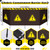 Wesnoy 13.12 ft Debris Containment Barrier Arborist Equipment 4 Panel Safety Barricade Tree Climbing Gear Heavy Duty Oxford Foldable Protection Barricade Security Sign for Controlling Stumps Chipping