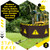 Wesnoy 13.12 ft Debris Containment Barrier Arborist Equipment 4 Panel Safety Barricade Tree Climbing Gear Heavy Duty Oxford Foldable Protection Barricade Security Sign for Controlling Stumps Chipping