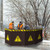 Wesnoy 13.12 ft Debris Containment Barrier Arborist Equipment 4 Panel Safety Barricade Tree Climbing Gear Heavy Duty Oxford Foldable Protection Barricade Security Sign for Controlling Stumps Chipping