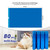 80 Counts Cat Litter Bin Refill Bags Compatible with Neakasa PooGuard & GKJ, Multi-Layer Odor Control Waste Bags, 13.78" × 24.02"Litter Disposal Bin Bags, Heavy Duty Trash Bags with Drawstring (Blue)