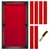 iEsstros 8FT Pool Table Felt Red 8ft Billiard Cloth with 6 Pcs Cloth Strips and Staple Remover Pool Table Felt Replacement Kit Parts-Red