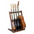 STRICH Wooden Guitar Stand Multiple Guitars, Guitar Rack for 3 Acoustic or 5 Electric Guitars & Basses, Floor Standing Multi Guitar Display for Studio & Home - Protective Padding, SMT-10 (5-Holder)
