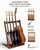 STRICH Wooden Guitar Stand Multiple Guitars, Guitar Rack for 3 Acoustic or 5 Electric Guitars & Basses, Floor Standing Multi Guitar Display for Studio & Home - Protective Padding, SMT-10 (5-Holder)