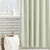 Mindsoft Stripe Curtain, Green and White, 72 x 72 Inches, Stripe