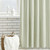 Mindsoft Stripe Curtain, Green and White, 72 x 72 Inches, Stripe