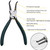 4pcs 7" Snap Ring Pliers with Storage Pouch, 5/64in Tips