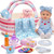 12'' Baby Doll Set with Soft Padded Carrier Bassinet & 15 Pcs Accessories