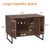 Cat Litter Box Enclosure, Fluted Hidden Litter Box Furniture with Scratch Pad and Metal Legs, Modern Enclosed Cat Cabinet, 31.5 x 17.7 x 21.7 Inches Indoor Pet House for Living Room, Washroom, Walnut