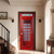 HOMETITUTE British Red Phone Booth Peel Stick Door Mural 30.3x78.7 Vinyl