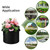 WHATWEARS 48 Pack 5 Gallon Plant Grow Bags, Thickened Nonwoven Fabric Pots with Handles, Vegetable Planter Bags Containers, Cloth Planters for Garden Vegetable/Flower/Plant/Fruits Outdoor (Black)