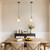 Natural Travertine Pendant Light Kitchen Island, Wabi Sabi Pendant Light Fixture with 3-Globe, Japanese Stone & Wood Hanging Lamp for Dining Room Bedroom Bedside Living Room Corridor