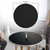 Vyaaa 36 inch PU Leather & Cork Round Placemats, Cut-to-Size, Black