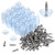 200-Pack Clear Rubber Feet for Cutting Board Rubber-Feet with Stainless Steel Screws Clear Round Non Slip Cutting Board Feet for Furniture, Electronics and Application