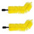 2 PCS Gutter Cleaning Brush Roofing Tool Rain Gutter Guard Cleaner Tool Adaptation Thread Interface Dia 0.83 Inch 21 mm Gutter Cleaning Brush Tools Interface Diameter (Pole Not Included)