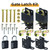 LAWNEAGLE S16100700 Small Black Two Way Gate Latch for Metal Gates, 2 Pack