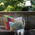 Creative Co-Op Embroidered Fabric Indoor/Outdoor Lumbar Pillow with Botanicals and Tufting, Multicolor