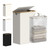 efluky Slim Laundry Hamper with Lid and Removable Bag, 75L Beige