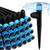 Copadri 50pcs Drip Emitters Fan Shape with Stake for 1/4" Irrigation Tubing, Adjustable 360 Degree Water Flow Irrigation Vortex Sprayer On 5" Stake Garden Irrigation Dripper for Watering System