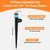Copadri 50pcs Drip Emitters Fan Shape with Stake for 1/4" Irrigation Tubing, Adjustable 360 Degree Water Flow Irrigation Vortex Sprayer On 5" Stake Garden Irrigation Dripper for Watering System