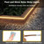 32.8Ft Solar Strip Lights Outdoor Waterproof Lights Strip for Deck Pathway