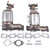 Front Left & Right Catalytic Converter 674255 674256 Replacement for Ford Explorer FLEX Taurus Lincoln MKS MKT MKZ 3.5L 3.7L 2013-2019 19516 19517 30584 30585 AKWH