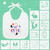 BOUBONI 55 Pcs DIY Baby Bibs Decorating Set Includes 10 White Bibs 12 Fabric Markers 12 Stencils 20 Clothespins 1 Hemp Rope for Baby Shower Games Boys Girls
