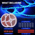 JUIOHAKY 40FT Boat LED Strip Lights 12V Waterproof, Marine LED Strip Lights for Pontoon, Ideal as Under Gunnel Lights, Deck Light, Boat Interior Light for Kayak, Jon Boat and Fishing Boats (Blue)